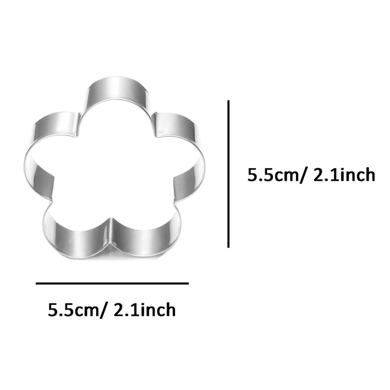 WJSYSHOP Plum Blossom Flower Cookie Cutter Stainless Steel