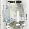 AccEncyc 8 Set Blinds Brackets Metal Hold Down Brackets with