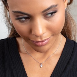 Kit Heath Sterling Silver Desire Kiss Mini Heart Necklace, 17"