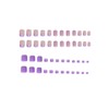 48 Pcs Purple French Press on Nails Medium Square &
