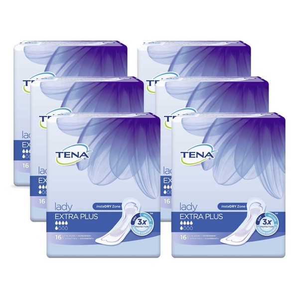 Tena Lady Extra Plus Inserts Pack of 6 x 16 [Misc.]