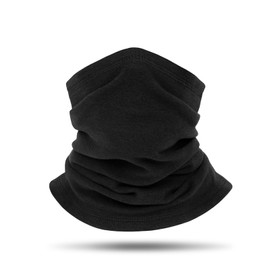 flintronic Winter Neck Tube, Winter Neck Tube Ski, Neck Warmer Scarf, Warm Thick Loop Scarf, Neck Warmer, Windproof Circle Loop Scarves for Men and Women, black