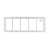 Shed Transom Window 10" X 29" White Flush