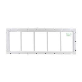 Shed Transom Window 10" X 29" White Flush