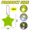 24 Pieces Of Five-Pointed Star Pendants, Reflective Backpack Pendants, Star