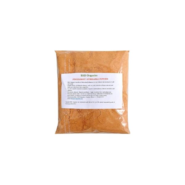 BSD Organics Sitharathai Powder/Kulanjan/Lesser Galangal/Chitharathai Powder/helps to relieve the nasal