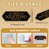 No Soliciting Sign for Front Door, Self-Adhesive Vinyl No Solicitors