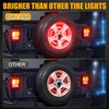 CAFOPAR 3-Side Spare Tire Brake Light Fit for Jeep Wrangler