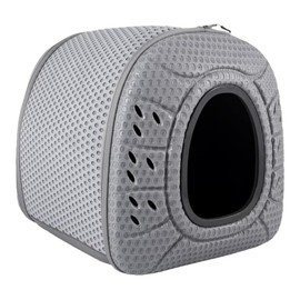 Cat Bed Cave House for Indoor Cats, Collapsible Cat House, Waterproof Cat Beds for Outdoor, Cat Hideaway for Kitten, Grey, 15 x 15 x16 Inches