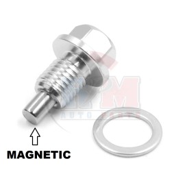 RPM Hard Anodized Silver Aluminum MAGNETIC Oil Drain Plug ADP561SIL for Subaru