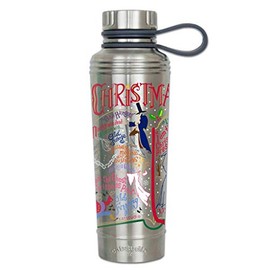 catstudio Christmas Carol Stainless Steel Water Bottle | Triple Wall Insulation With Non Slip Bottom | Great For Running, Hiking, Sports, & Travel