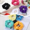 Ligas Para Cabello Scrunchies De Satén 40 Colores Negro