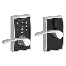 Schlage Touch Century Lock with Merano Lever (Satin Chrome) FE695 CEN 626 MER