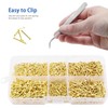 1200Pcs Small Tiny Nails Carbon Steel Brass Plated for Wooden