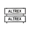 Altrex Number Plate Protectors -Slimline Silver Carbon Fibre Border 6SESV