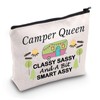 JXGZSO Camping Gift Camper Queen Classy Sassy And A Bit Smart Assy Storage Bag Camper Gift for Women (Camper Queen Classy Sassy)