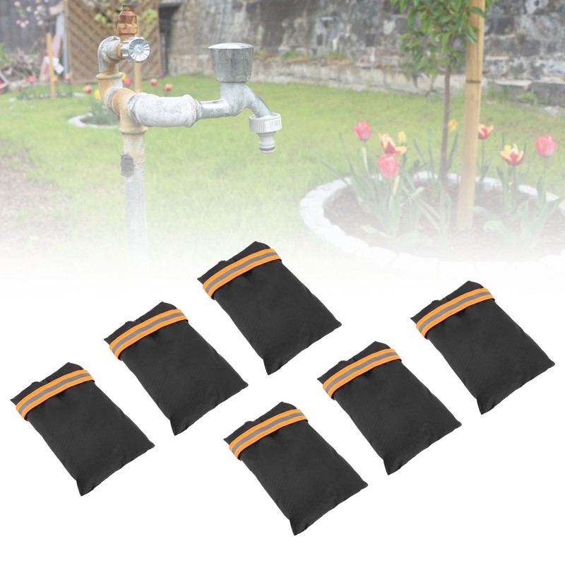 6pcs Winter Faucet Cover Freeze Protection Thickened Cotton Outdoor Spigot