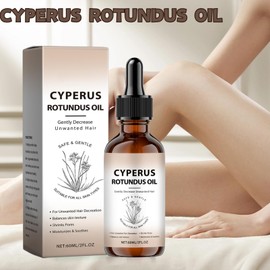 Cyperus Rotundus Oil, Natural Cyprus Rotundus Oil for Hair Removal, Hair Growth Inhibitor & Hydrating Body Oils for Smooth Skin, Reduce Unwanted Body Hair, Cyperus Oils for Face & Body, 60ml