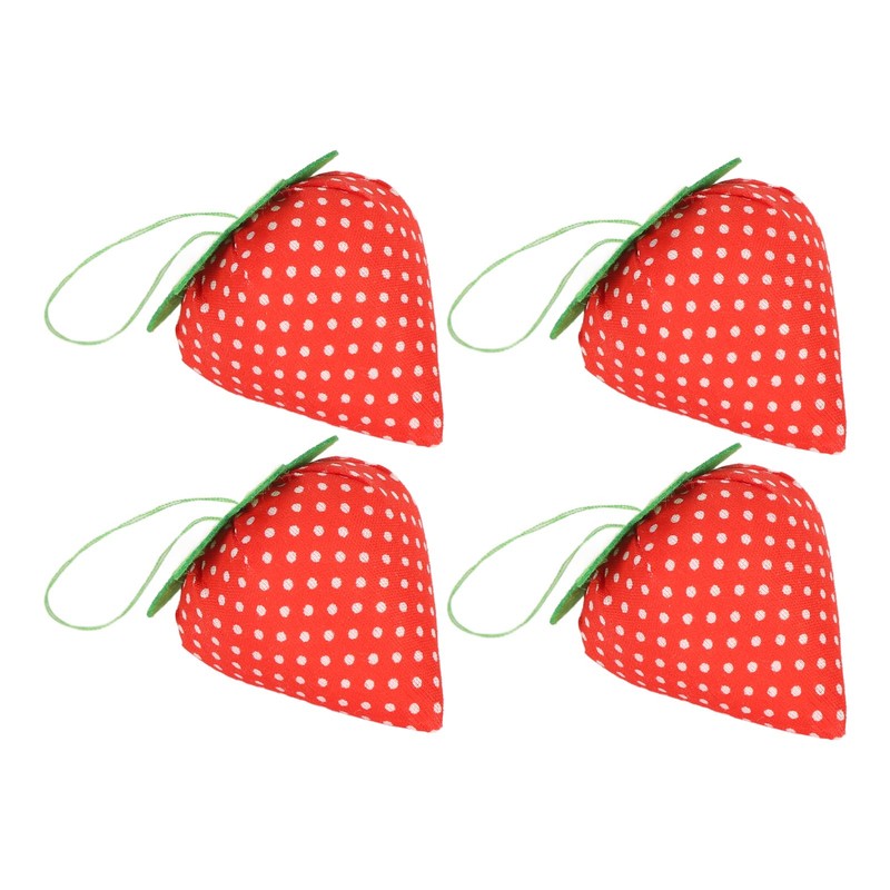 20pcs Sewing Pin Cushion Cotton Soft Lightweight Cute Strawberry Shaped