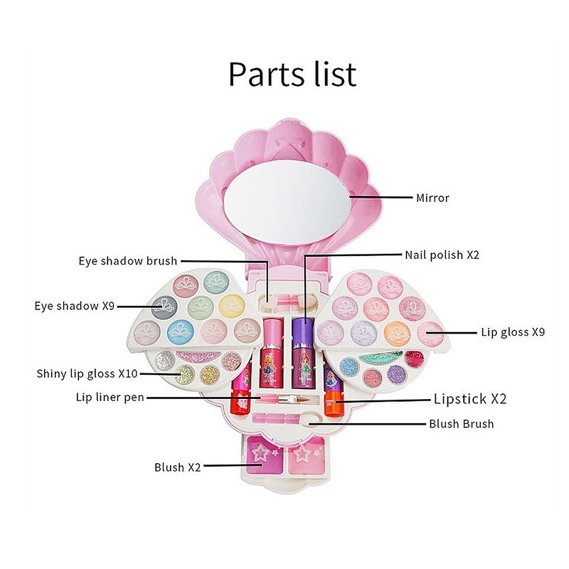 Shell Shaped Make Up Box Kids Makeup Kit for Children
