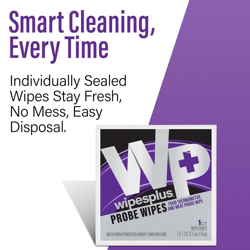 Thermometer Sanitizing Wipes - Probe Wipe Sachet - 100 Wipes