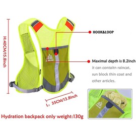 Ultralight Marathon Reflective Running Vest Backpack Trail Marathon Hiking Hydration Backpack Pack Bags Outdoor Sport Bag (Pink)