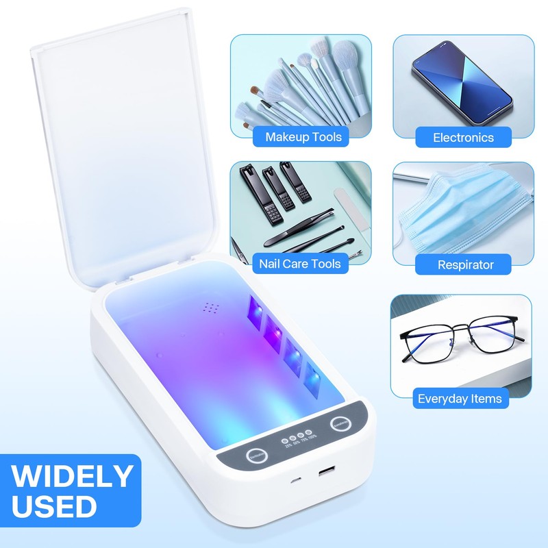 LXIANGN Nail Tool Sterilizer with Blue Light,Portable USB Sterilizer For
