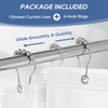 downluxe Clear Shower Curtain Liner with Hooks, Plastic Shower Liner,