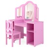 INFANS Kids Vanity, 2 in 1 Princess Makeup Desk &