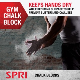 SPRI Chalk Block 2oz. (Single) for Gymnastics, Rock Climbing, Bouldering, Weight-Lifting,