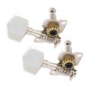 Bnineteenteam 2L2R Ukulele Tuning Peg,Silver Classical Style Machine Head Ukulele