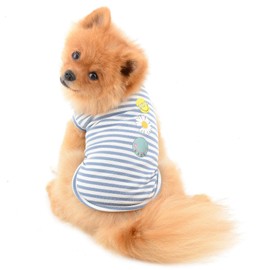 PAIDEFUL Stripe Dog Shirts for Small Medium Dogs Cats Soft Cotton Vest Tee Sleeveless Breathable Tank Tops Puppy Girls Boys Chihuahua Yorkie Clothes t Shirts Pet Summer Wearing Outdoor