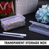 Dimeho 6 Inch Plastic Storage Boxes, 3 Pcs Rectangular Small