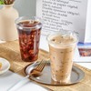 50/100pcs Plastic Cups Disposable Drinking Cups 12oz with Lids Clear