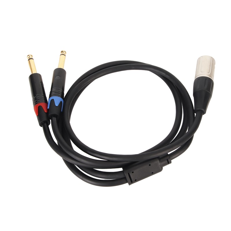 Dual 1/4 Inch to XLR Male Y Splitter Cable XLR
