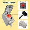Emergency Stop Button Box 660V 10A Waterproof Outdoor, Emergency Shutdown