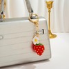 WOWORAMA Heart Bow Charm Keychain for Women Pearl Bow Tennis