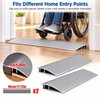 17.72-Inch Modular Aluminum Ramp for Doorway Transitions – 2-Piece Anti-Slip