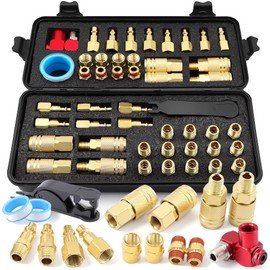 1/4" NPT Air Coupler and Plug Kit,48-Piece Industrial Quick Connect Fittings Set for Air Compressor Accessories and Air Hose