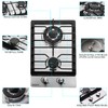 Anlyter 12 Inch Gas Cooktop, 2 Burners Built-in Gas Stovetop