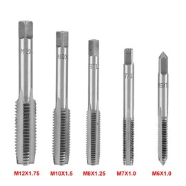 Metric Tap & Die Set Tap and Die Set, 12pcs M6- Screw Nut Thread Taps Dies with Wrench Handle Hand Tool Kit