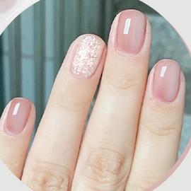 YUANLIFE Gel Nail Seal, Hand Use, Semi-Hardened Nail Seal, Hardening Type, Nail Seal, Gel Nail, Just Stick, French Gel Nail, Long Lasting, Odorless, Short Nails, Office Nails, Nail Pies, Easy,