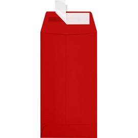 LUXPaper #7 Coin Envelopes | Peel & Press | 3 1/2" x 6 1/2" | Ruby Red | 80lb. Text | 50 Qty