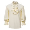 MakingDa Men's Renaissance Ruffled Frilly Shirts Long Sleeve Medieval Vintage