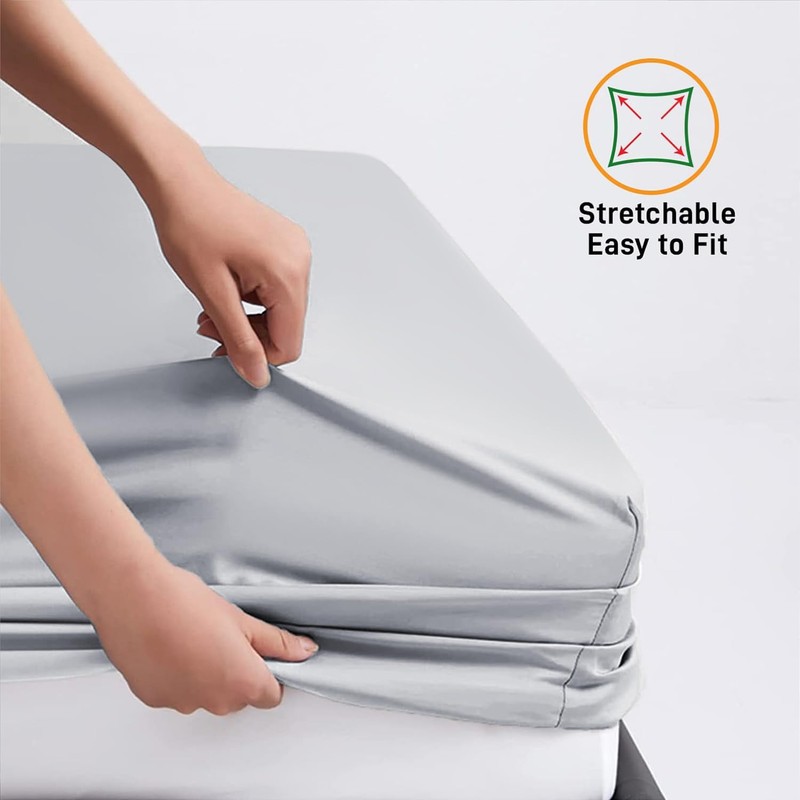 My home store Fitted Sheet 25 cm Deep Brushed Microfiber
