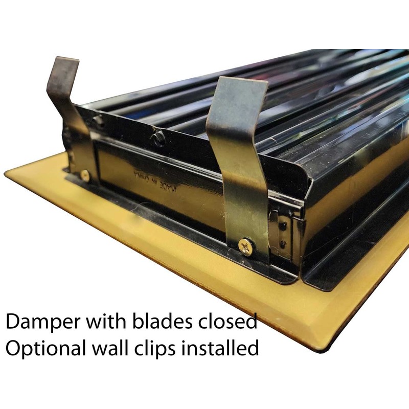 Polished Brass Plated Steel Rockwell Register for Floor/Wall Use -