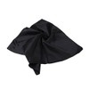 TrendsBlue Elegant Silk Feel Solid Color Satin Square Scarf, Black