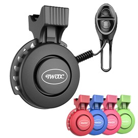 BOSTOM.F Timbre de Bicicleta,Campanas de Bicicleta Impermeable Bocina de Bicicleta de Volumen Ajustable con Carga USB Adecuado para Manillares de 2.2-3.2 cm Bicicleta General (Negro)