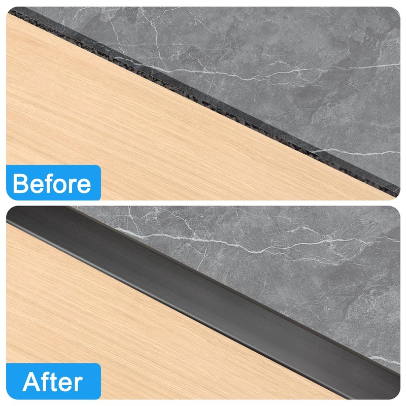 Orechic Metal Floor Transition Strips for Doorways, Self-Adhesive Aluminum T-Molding
