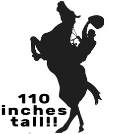 SP12465 Cowboy on Horse 110 inch Silhouette Yellowstone 1883 Cardboard Cutout Standee Standup